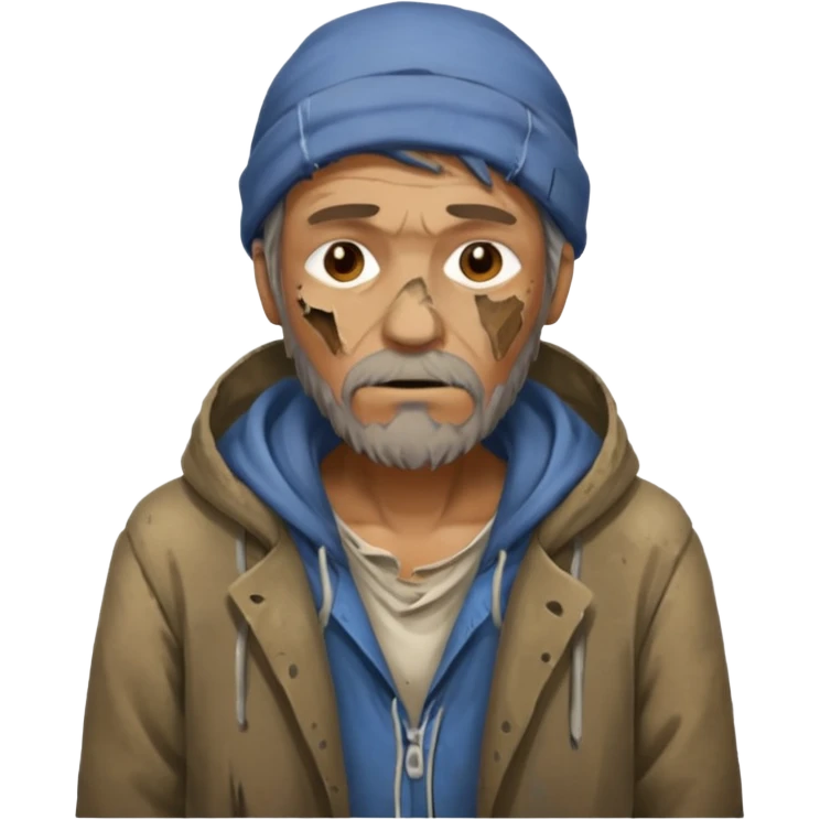homeless man sleeping on street emoji