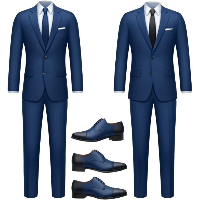 plain isolated dark blue suits emoji