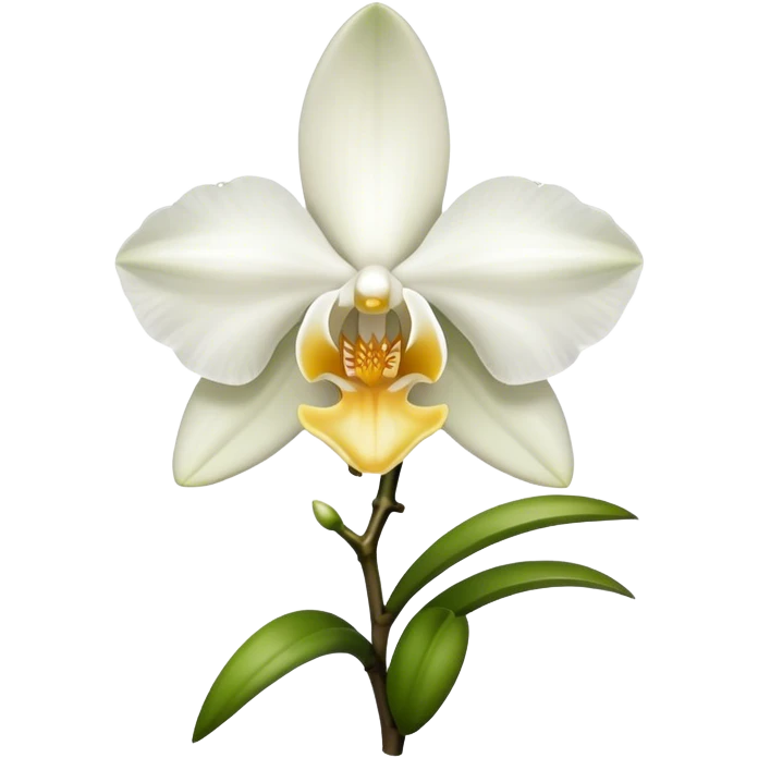 single white Dendrobium Orchid emoji