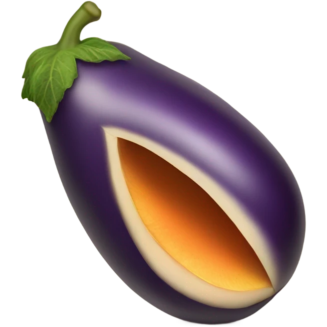 eggplant inside peach emoji