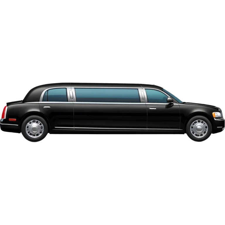Long black limousine emoji