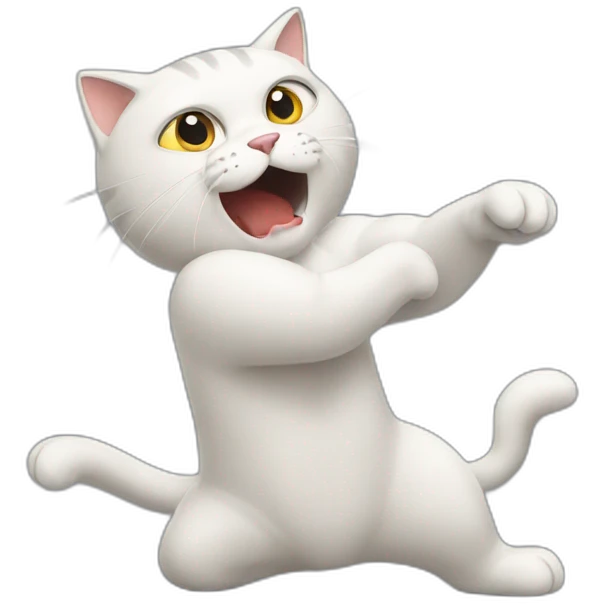 Cat fighting emoji