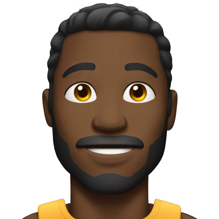 Muscular black man emoji