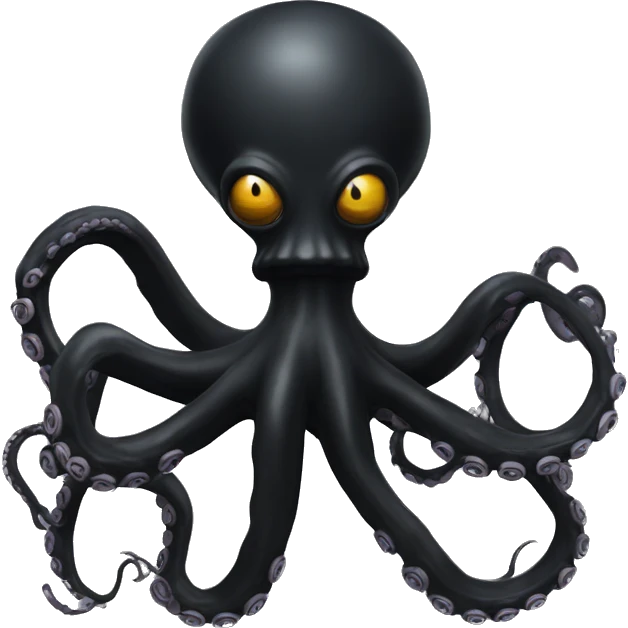 black Alien Octopus with lego man emoji