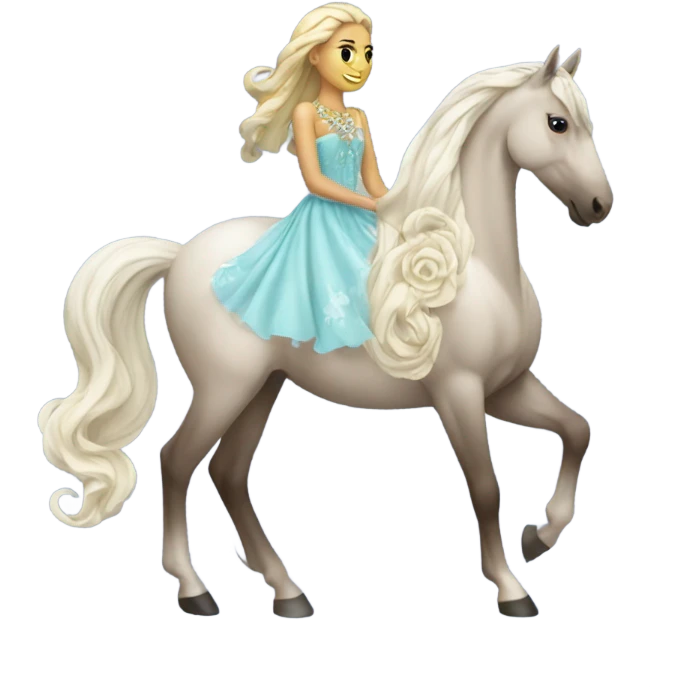 Horse  in a dress￼ emoji