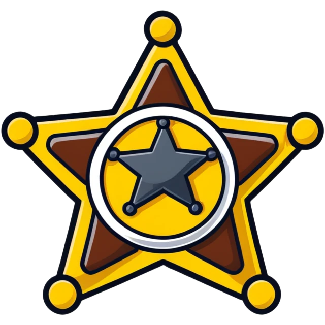western sheriff badge emoji