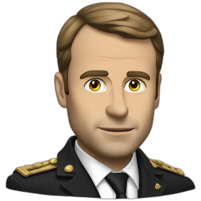 Macron noir emoji