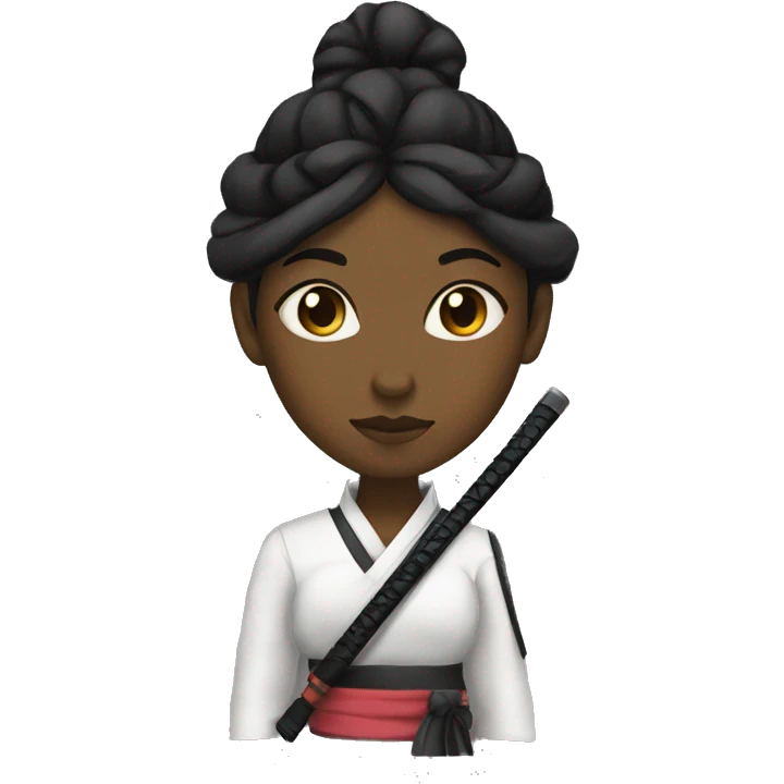  black samourai girl emoji