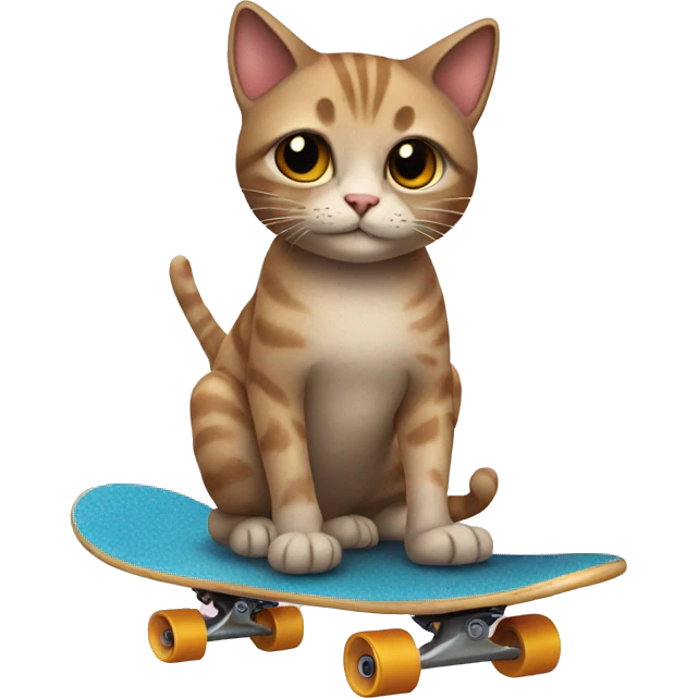 A cat on a skateboard emoji