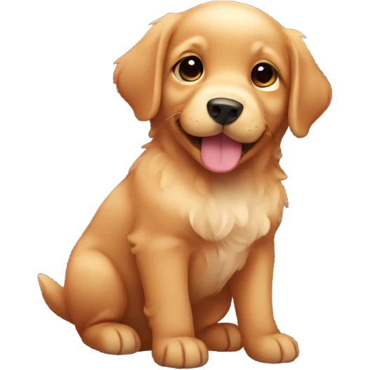 Kawaii red retriever puppy emoji