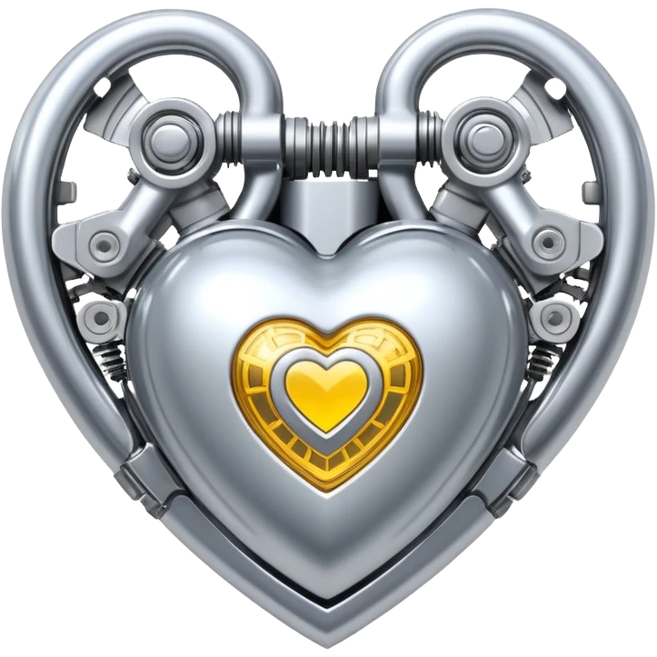 sorayama heart glossy metal parts mechanism sfw emoji