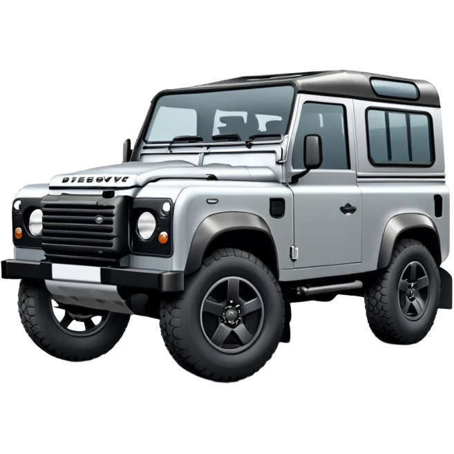 Land Rover defender Grey with black rims emoji