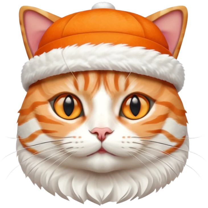 cat wearing a hat made out of sushi emoji