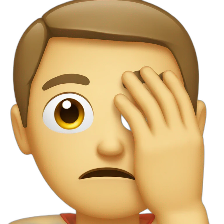 sad face palm emoji