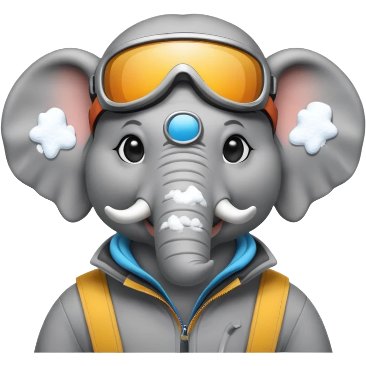 skiing elephans emoji