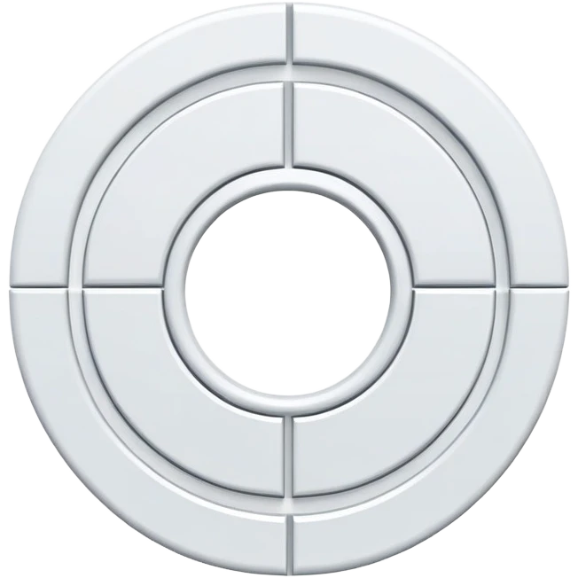 flat minimalist icon of a circle made of Crenels emoji