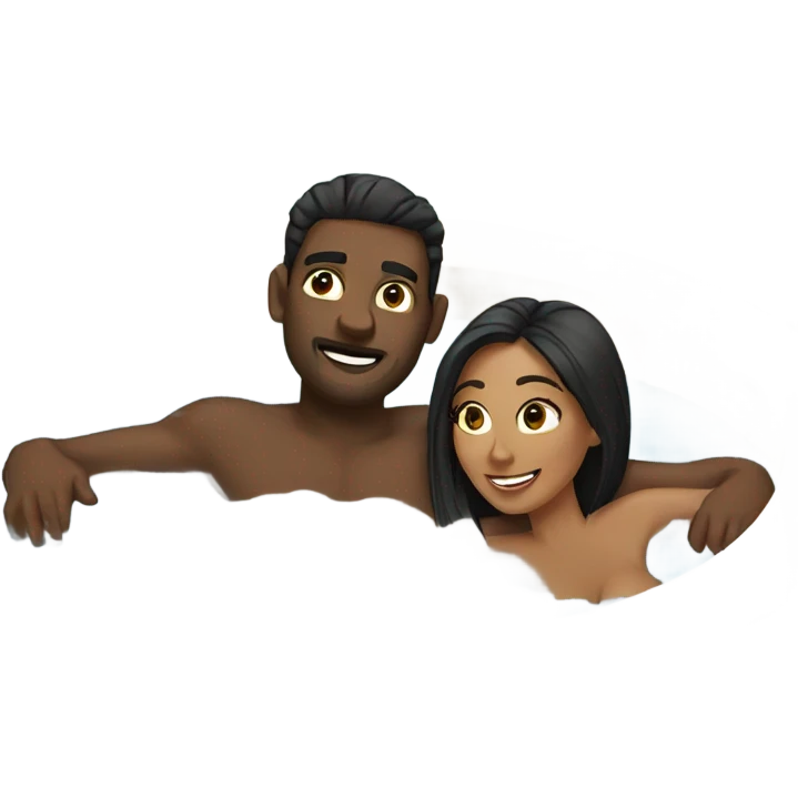 Couple in jacuzzi  emoji