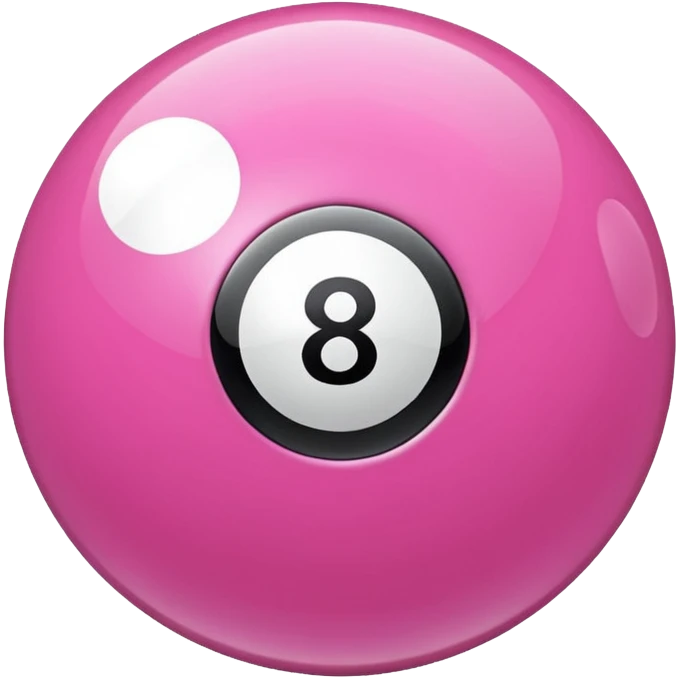 Pink 8 ball emoji