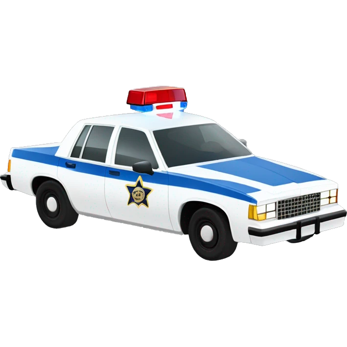 Chevrolet 1986 Blue and white Police Car  emoji