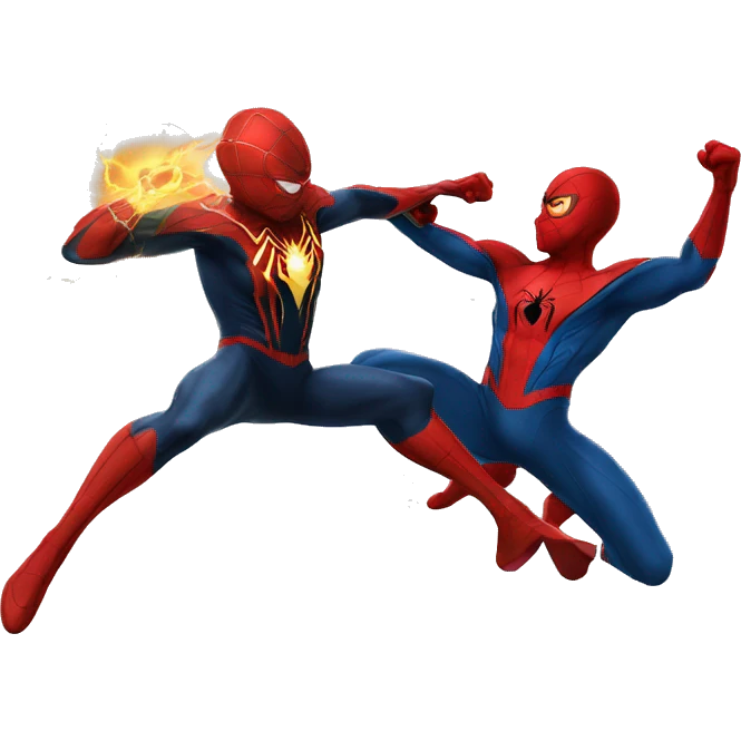 Spider-Man fighting the flash  emoji