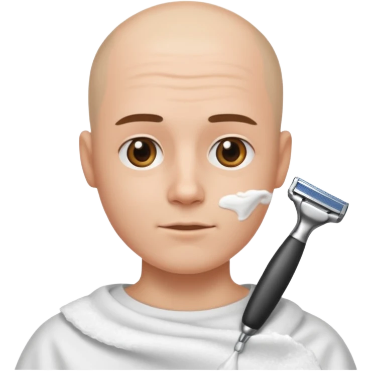 shaving head emoji