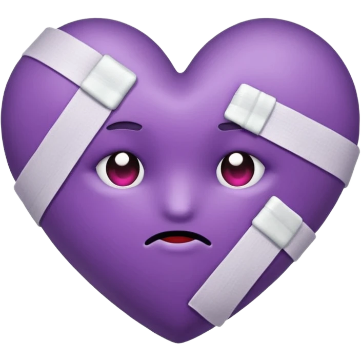 Purple heart with a bandage  emoji