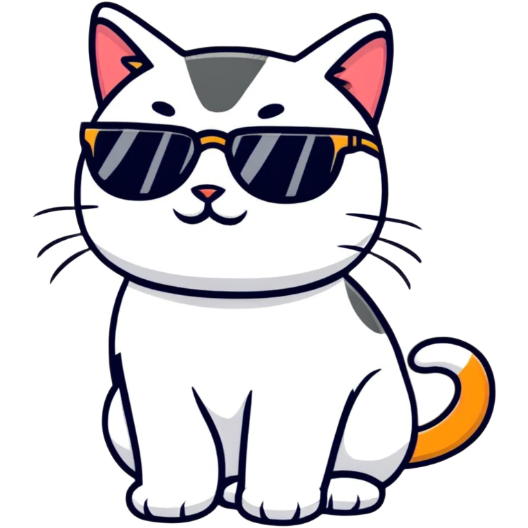 Cat with sunglasses emoji