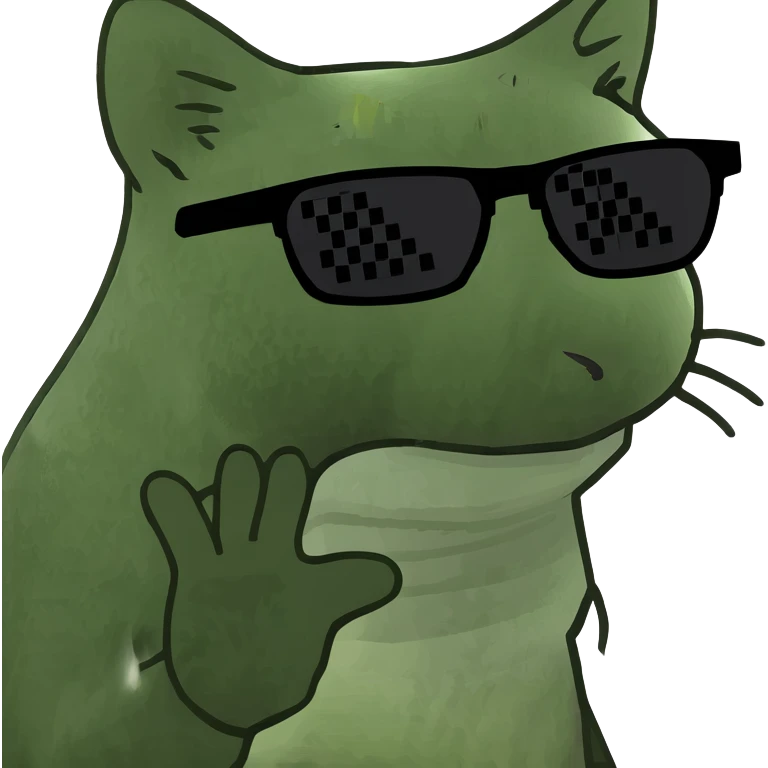 Cat with sunglasses emoji