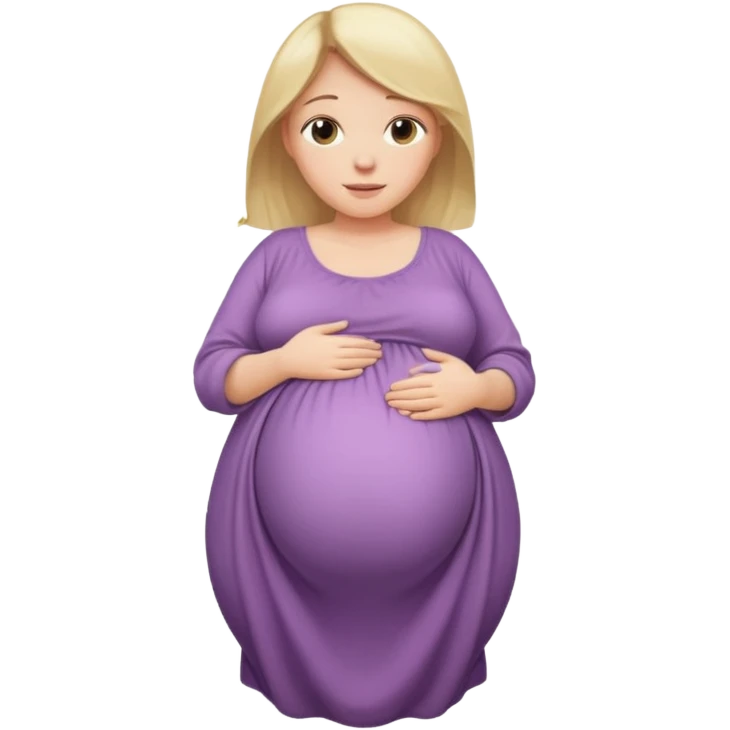 heavily pregnant woman with very large overdue belly emoji