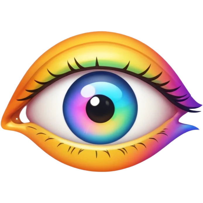 Colorful eyes emoji