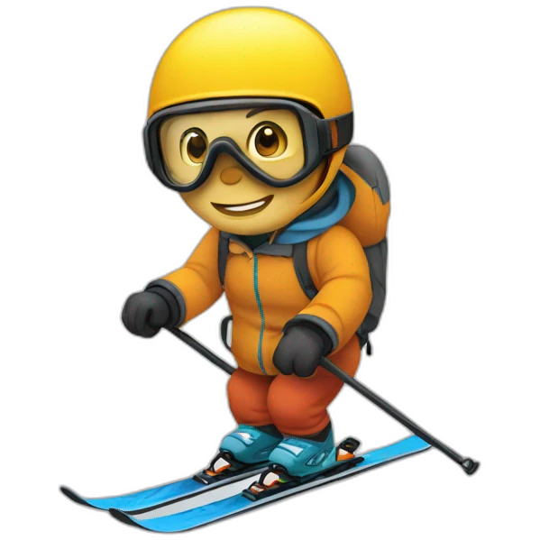 Ours qui fait du ski emoji