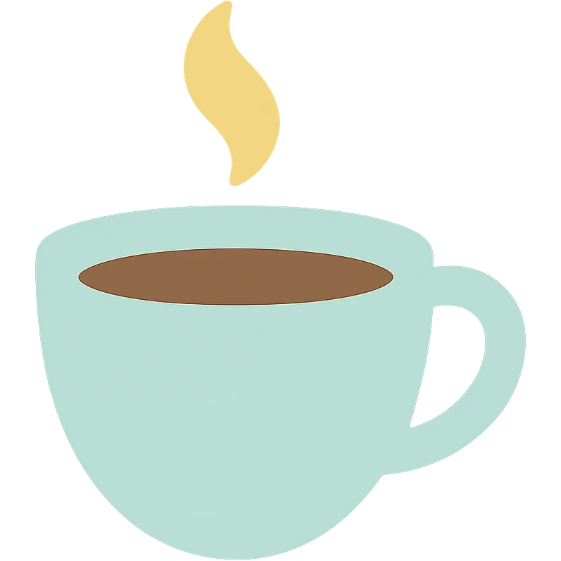 coffee cup icon with color emoji