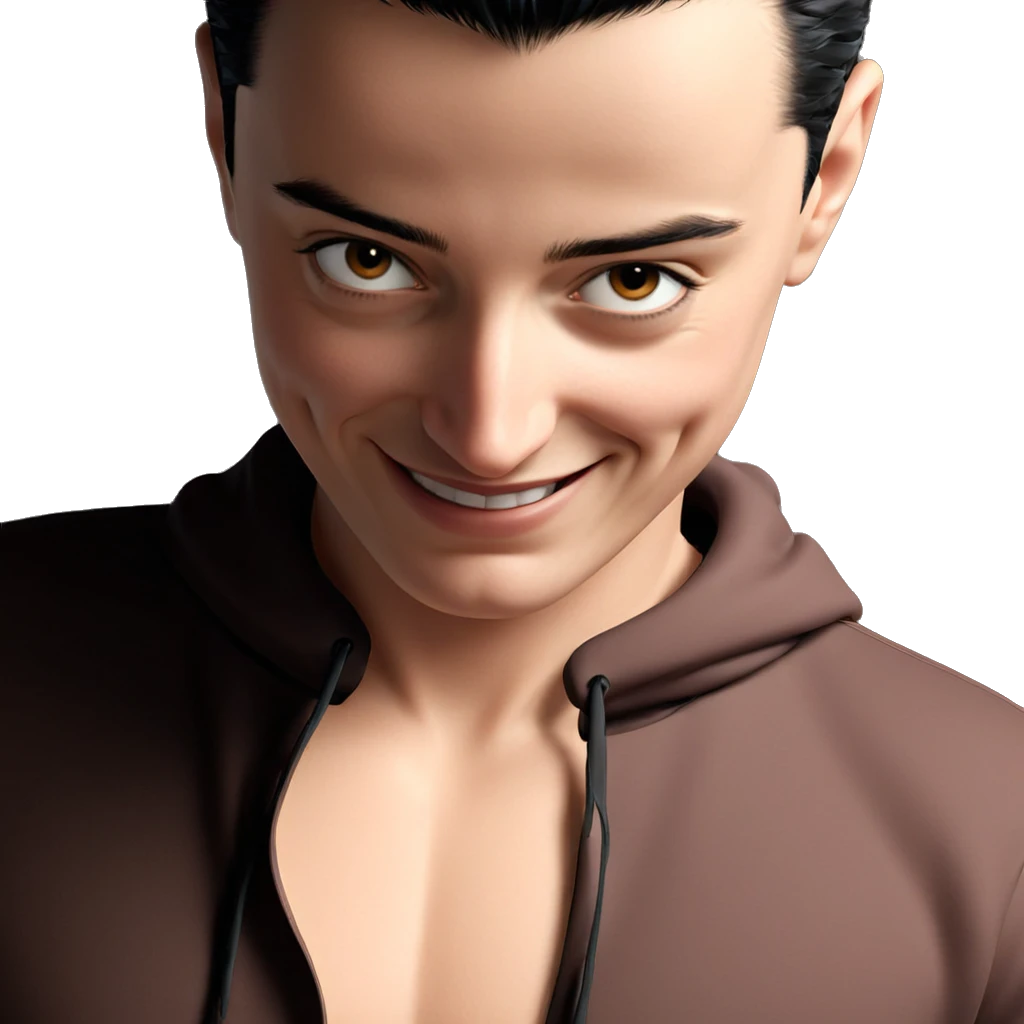 smiling boy with black hair emoji
