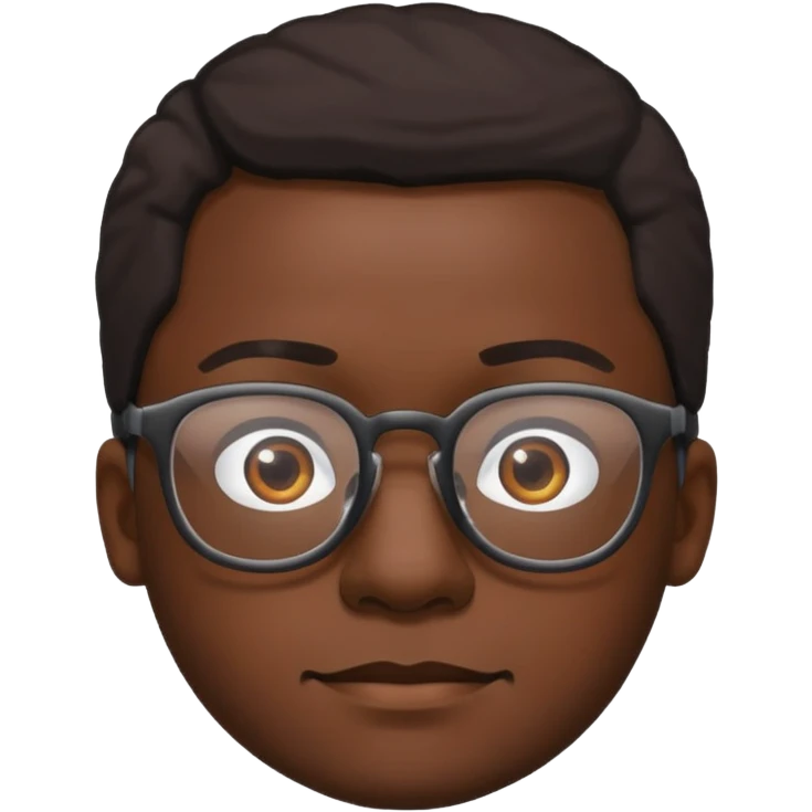 Black man wearing glasses emoji