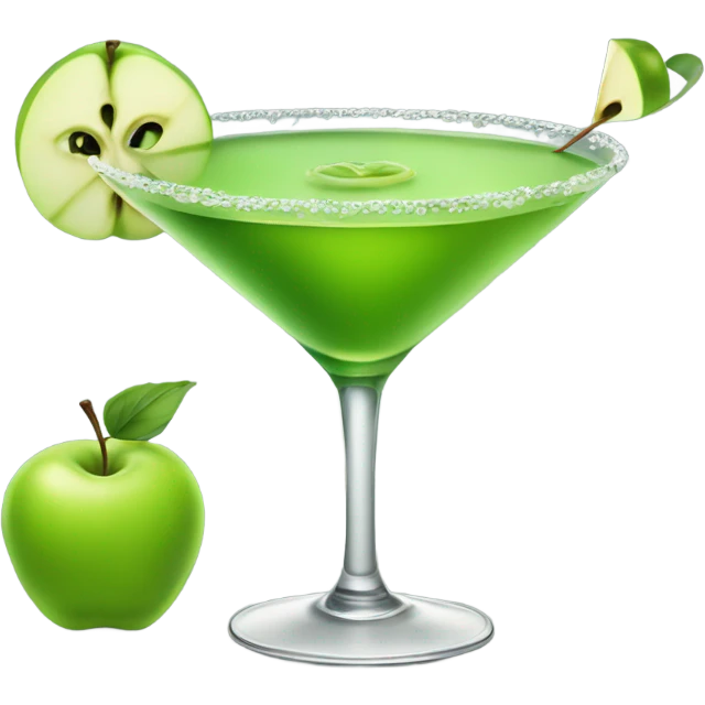Green apple martini  emoji