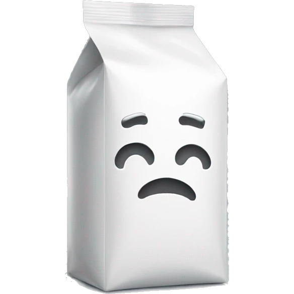 white sad sugar packaging emoji