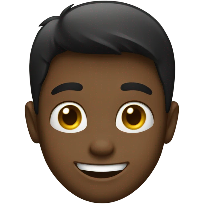 happy boy in black shirt emoji