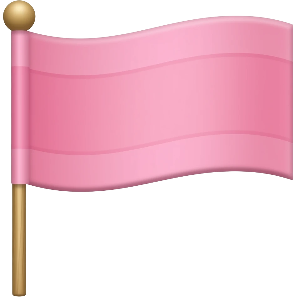 Light pink flag with a stick emoji