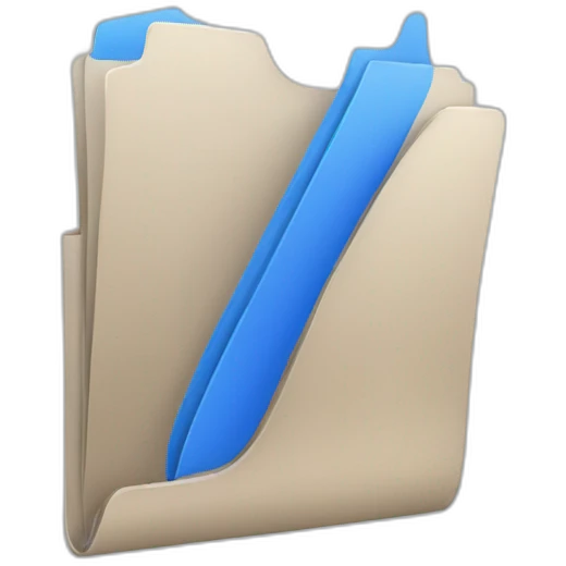 Folder colour blue  emoji