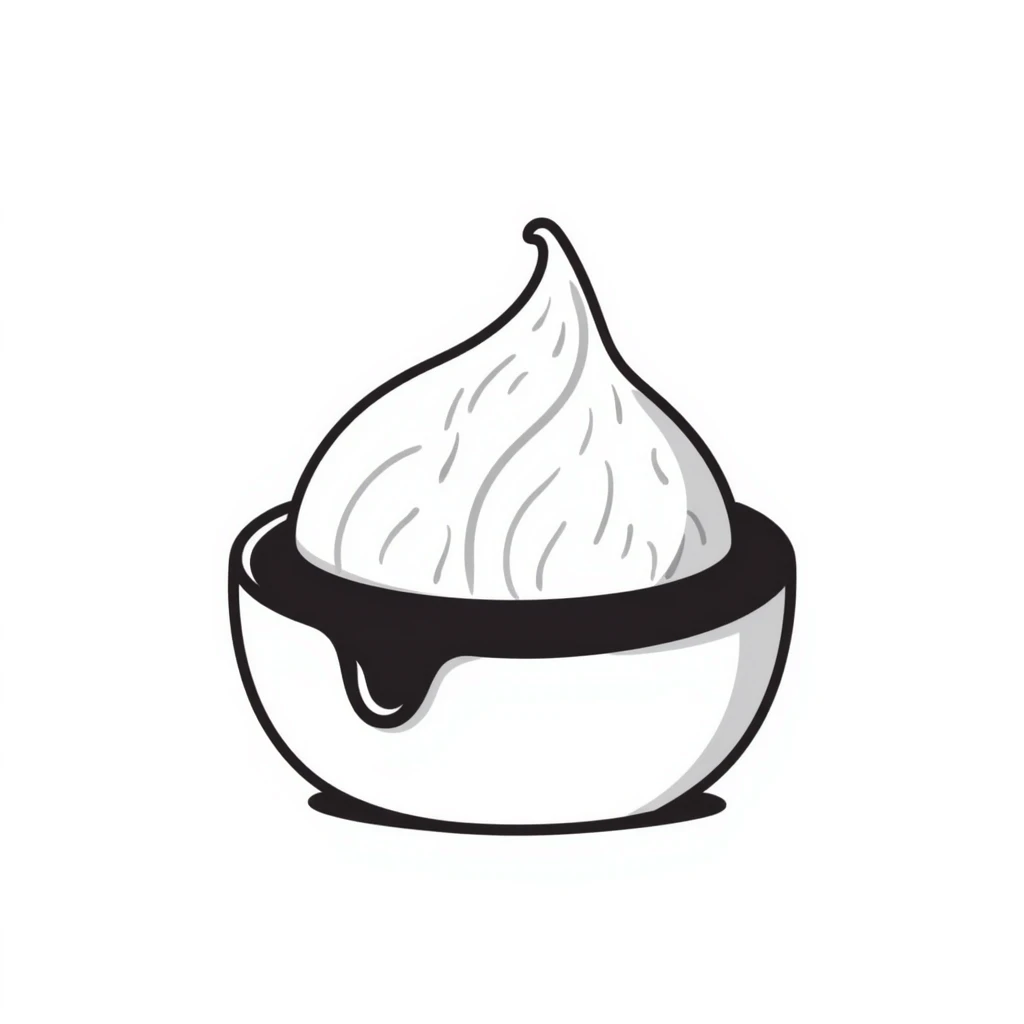 simple iconic rice hat emoji