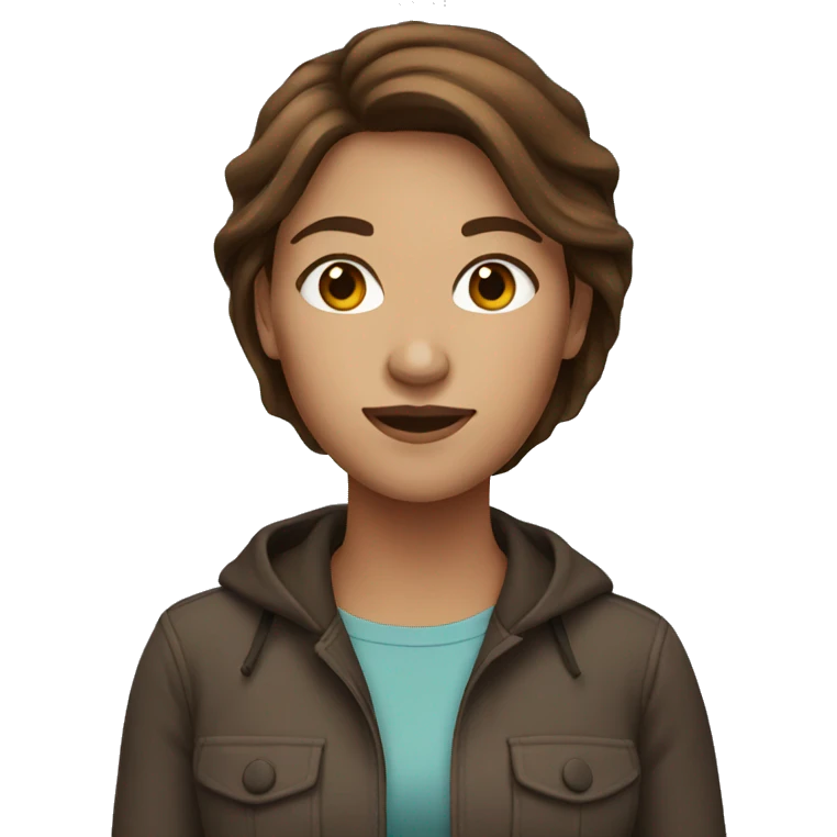 women with brown hair  emoji