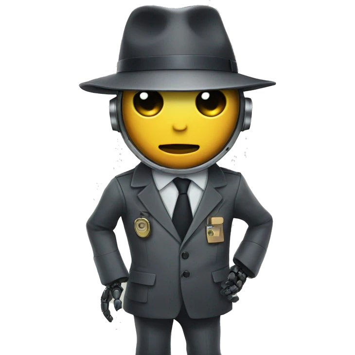 robot as a detective emoji