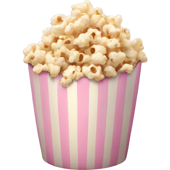 Light pink popcorn emoji