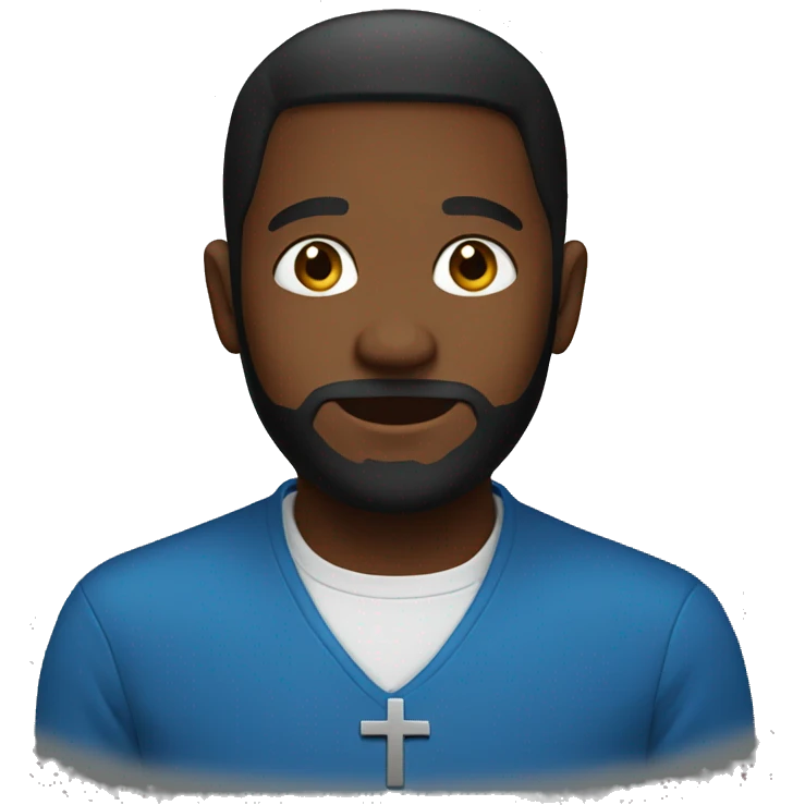 Blue christian  emoji