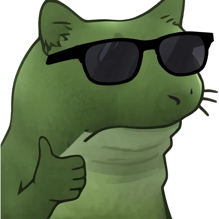 Cat with sunglasses emoji