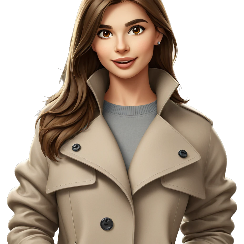 smiling girl with brown hair emoji