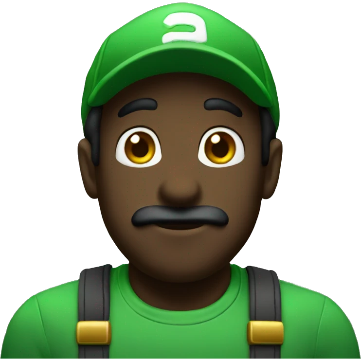black luigi emoji