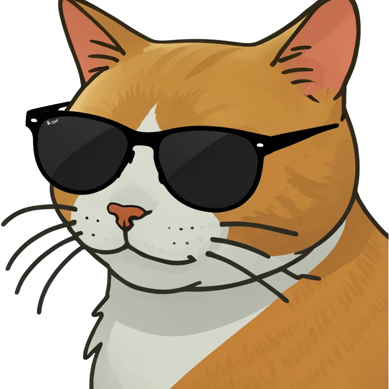Cat with sunglasses emoji