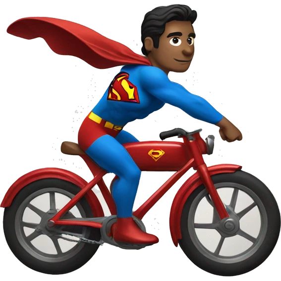 Superman riding bike emoji
