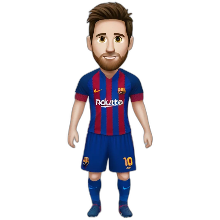 Messi doing siuu emoji